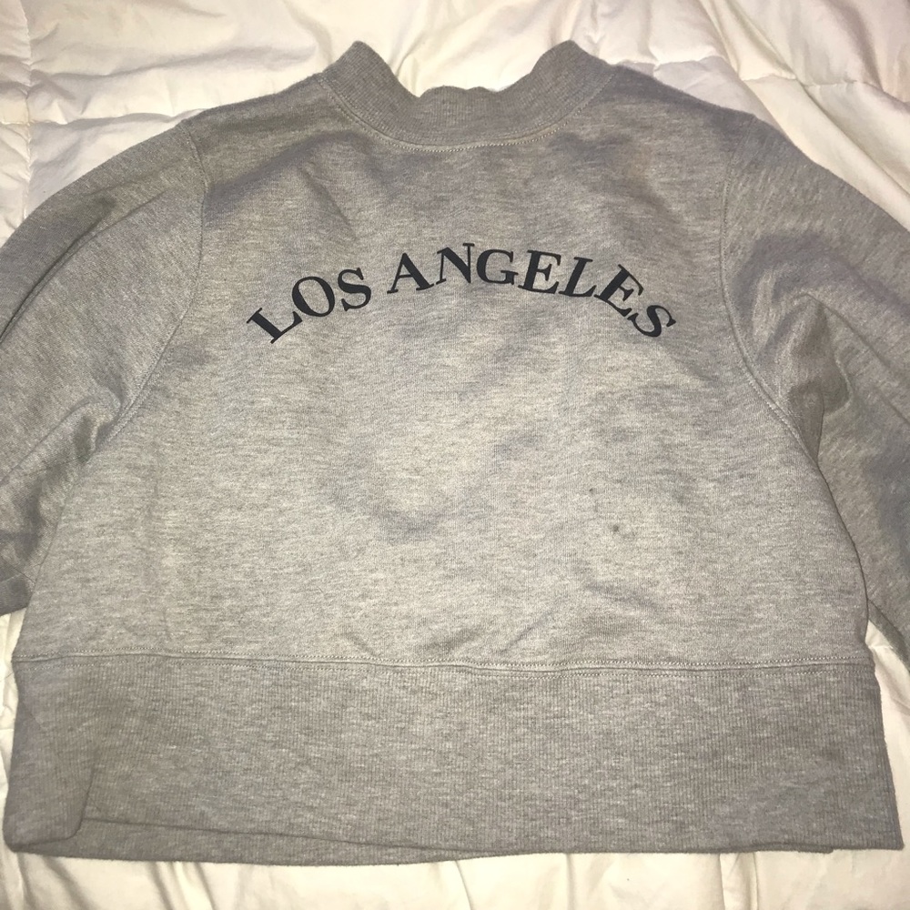 Mock Neck Cropped Sweatshirt